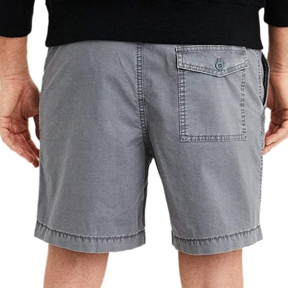 American Eagle Gray Flat Front Shorts with Relaxed Fit - Picture 2 of 7